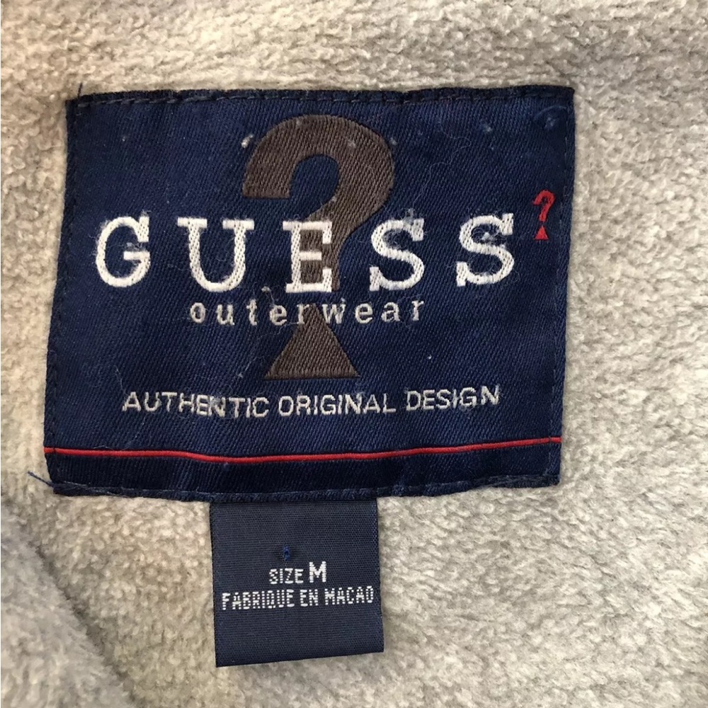 Vintage Guess USA Men’s Navy Lined Windbreaker Jacket With Hood Size Med - Picture 5 of 8